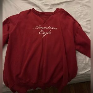 Oversized Red American Eagle Crewneck